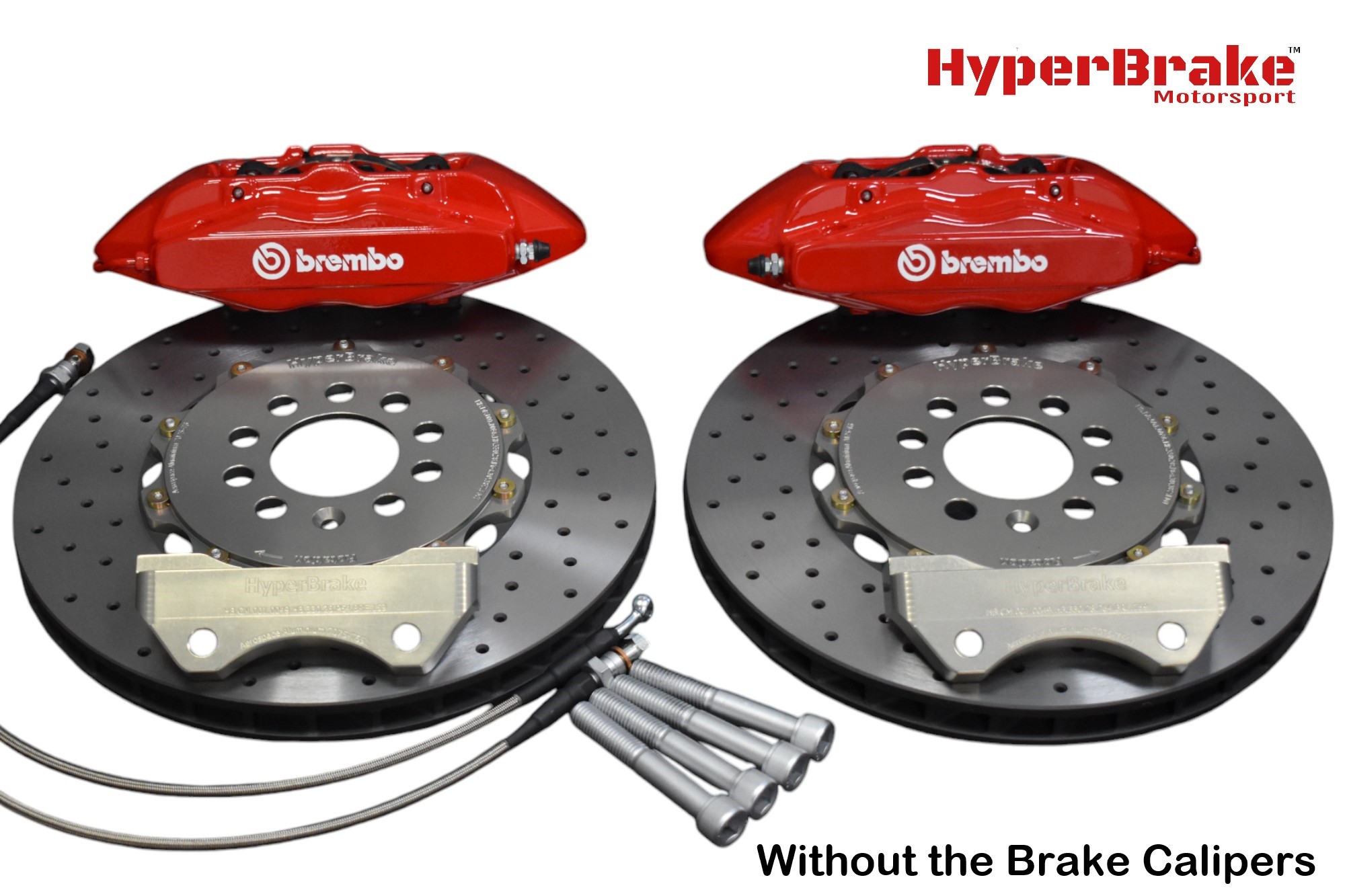HyperBrake Motorsport Front 4pot Big Brake Kit without calipers for Seat Cordoba 6L for Brembo calipers from Alfa Romeo 159 TBi/Renault Megane RS and 2-Piece Full Floating Brake Rotors 330x28mm